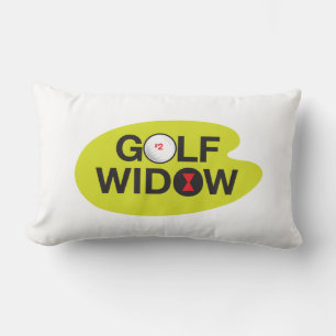 Golf Widow Badge of Honour Black Widow Spider Tees Lumbar Cushion