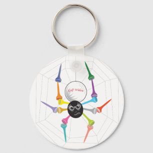 Golf Widow Black Widow Spider Tees Key Ring