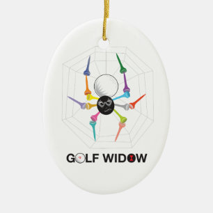 Golf Widow Black Widow Spider Tees_personalized Ceramic Tree Decoration
