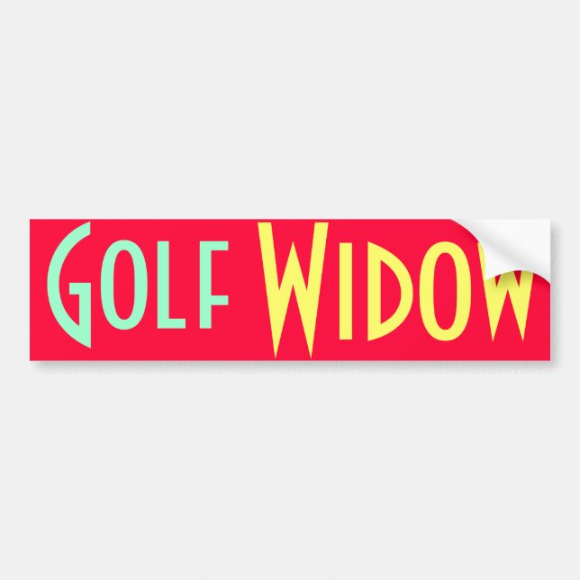 golf widow bumper sticker (Front)