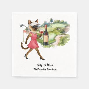 Golf Wine Tasting Event  Napkin