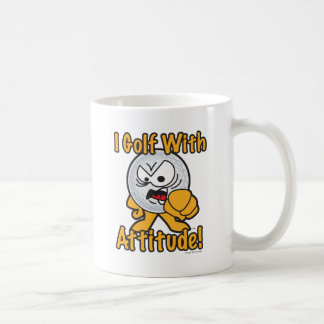 Golf With Attitude Cartoon Golf Ball Coffee Mug