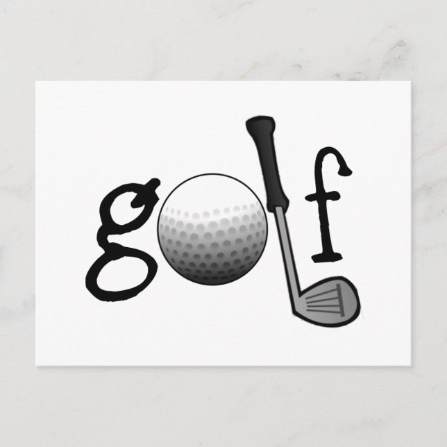 Golf with Club and Ball Postcard (Front)