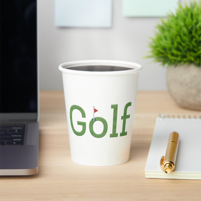 GOLF with Flagstick  Coffee Mug Paper Cups (Insitu)