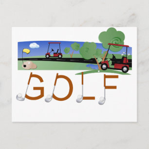 Golf With Golf Carts Tshirts and Gifts Postcard