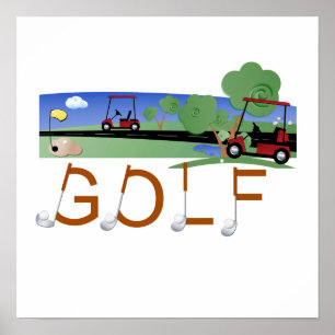 Golf With Golf Carts Tshirts and Gifts Poster