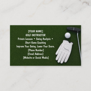 Golf with Name for golfer Business Card