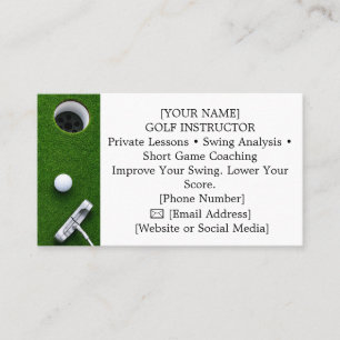 Golf with Name for golfer Business Card