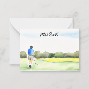 Golf with Name for golfer  Note Card