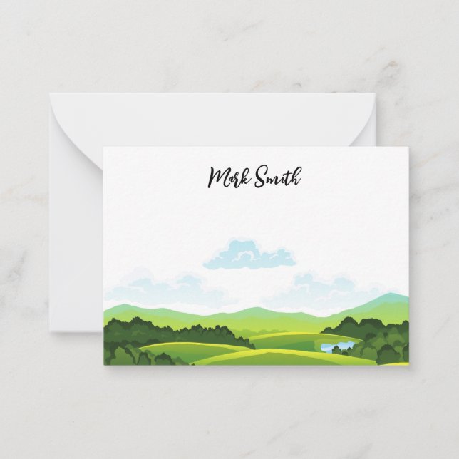 Golf with Name for golfer  Note Card (Front)