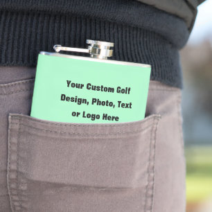 Golf with Personalised Text Hip Flask, Best Drink Hip Flask