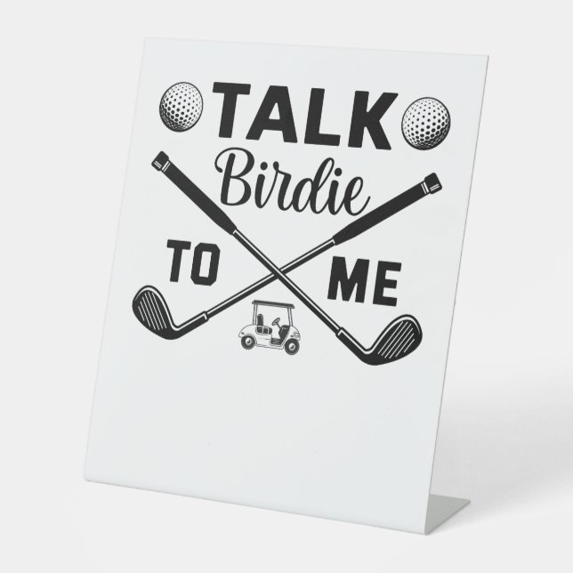 Golf Wives Social Club Floral Pedestal Sign (Front)