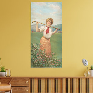 Golf woman  canvas print