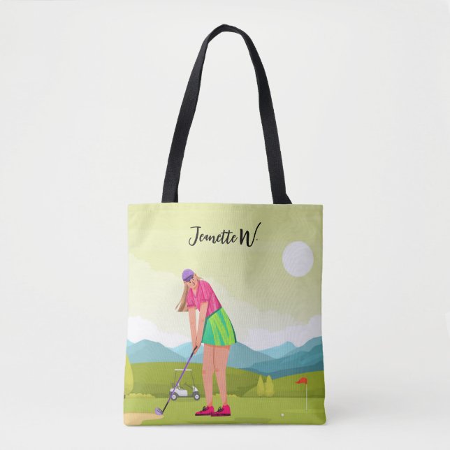Golf Women golfer stylish weekend Tote Bag (Front)