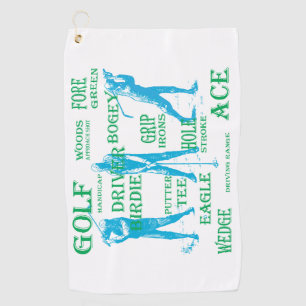 Golf Words Golfer Towel
