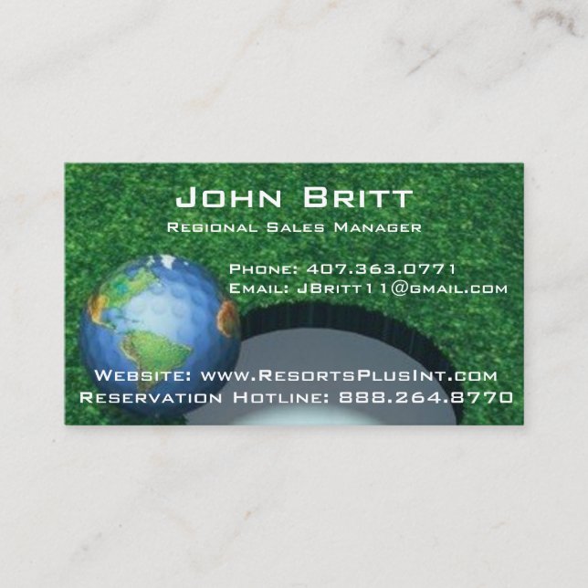 GOLF WORLD BUSINESS CARD (Front)