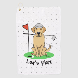 Golf Yellow Labrador Retriever (yel 3) Dog - Cute Towel