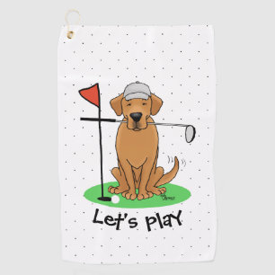 Golf Yellow Labrador Retriever (yel 5) Dog - Cute Towel