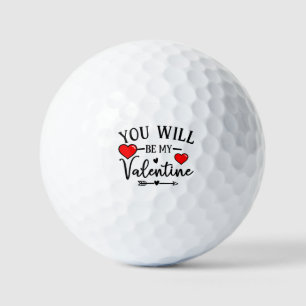 Golf  you will be my valentine lover   golf hat cl balls
