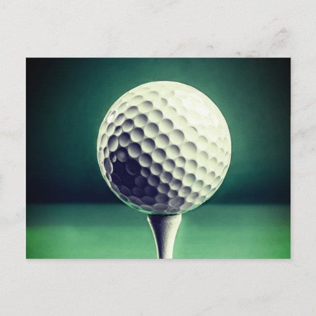 Golfball on tee postcard (Front)