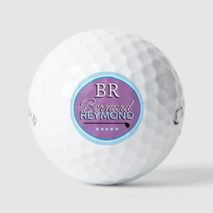 GolfBall with Name Monogram Lavender Golf Balls