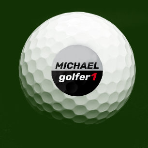 Golfer 1 Personalised Golf Balls