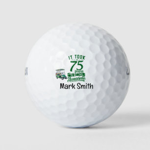 Golfer 75th Birthday Golf Balls