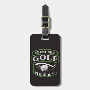 Golfer ADD NAME Pro Golf Player Club Clubhouse Luggage Tag