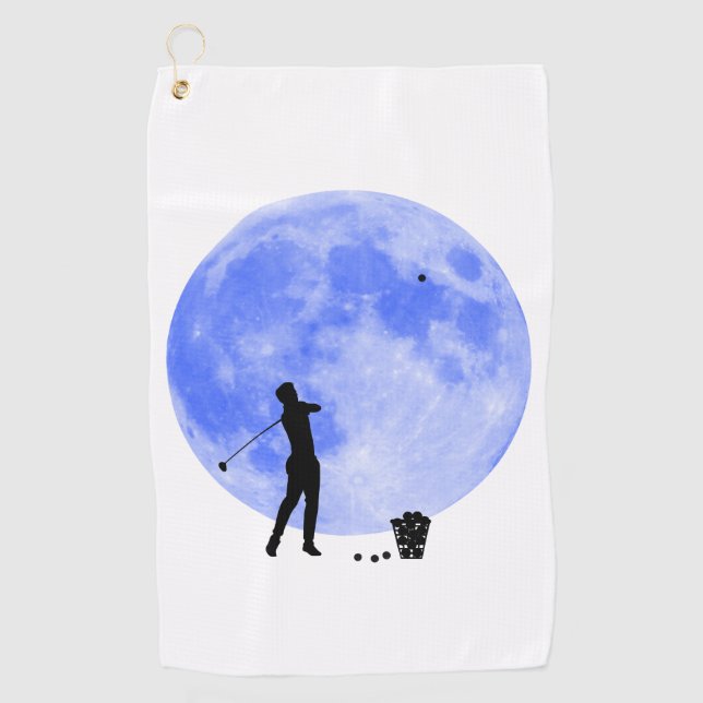 Golfer and a Blue Moon Inspirational Shoot for The Golf Towel (Front)