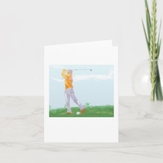 Golfer Art Card
