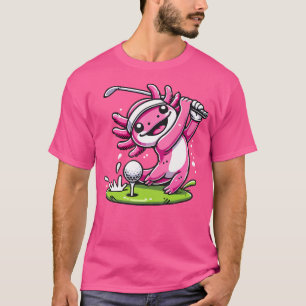 Golfer Axolotl Playing Golf Golf Player Sports T-Shirt