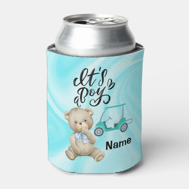 Golfer Baby Boy for baby shower party Can Cooler (Can Front)