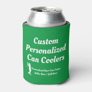 Golfer Beer Gift Idea Custom Personalised Beer Can Cooler