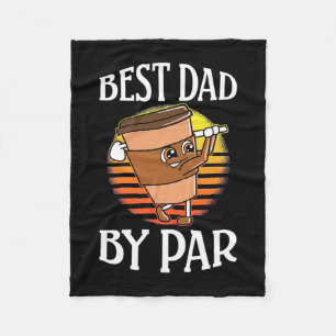 Golfer Best Dad By Par Fleece Blanket