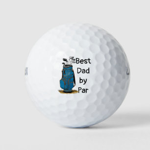 Golfer best dad by par golf balls