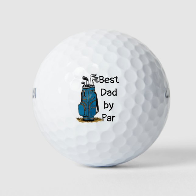 Golfer best dad by par golf balls (Front)