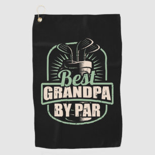 Golfer Best Grandpa By Par Golf Towel