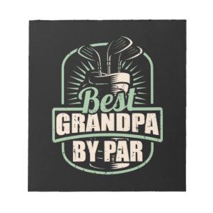 Golfer Best Grandpa By Par Notepad