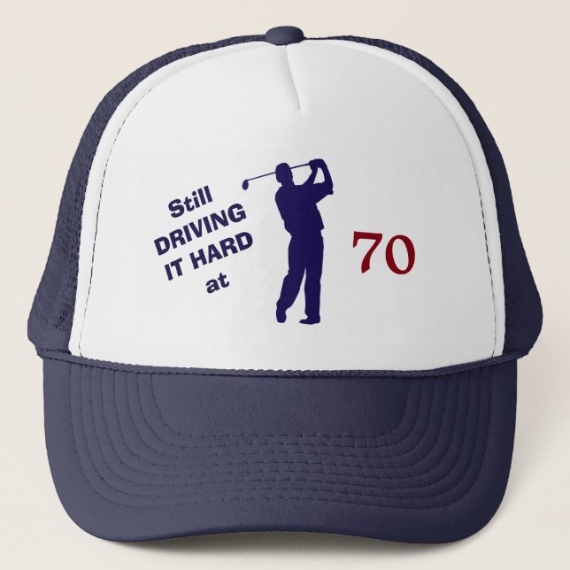 Golfer Birthday 70 Trucker Hat (Front)