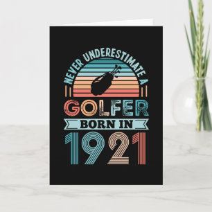 Golfer born 1922 Golfing 100th Birthday Gift Dad Card