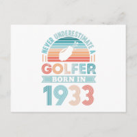Golfer born 1933 Golfing 90th Birthday Gift Dad