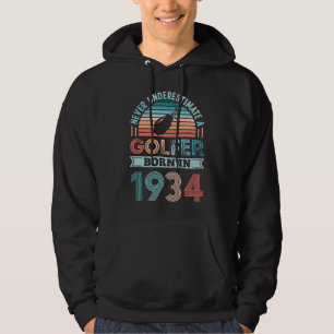 Golfer born 1934 Golfing 90th Birthday Gift Dad Hoodie