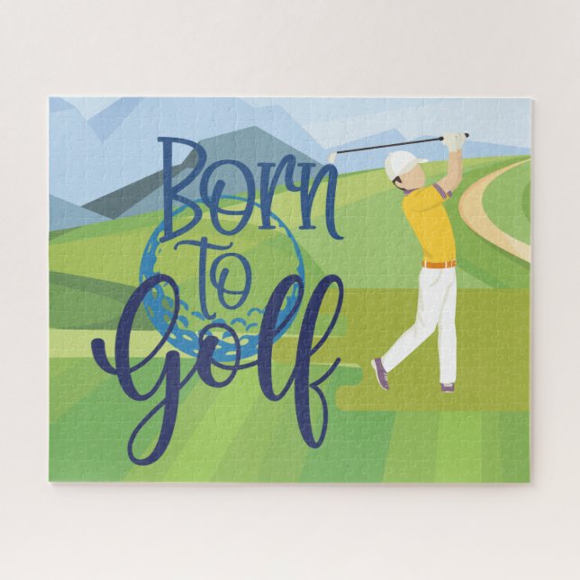 Golfer born to golf  jigsaw puzzle (Horizontal)