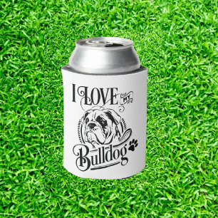 Golfer  Bulldog Can Cooler