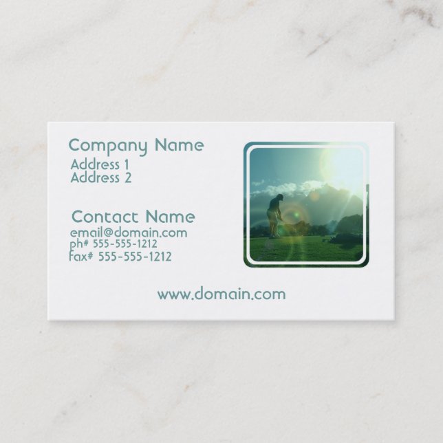 Golfer Business Card (Front)