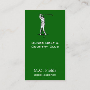 Golfer Business Card