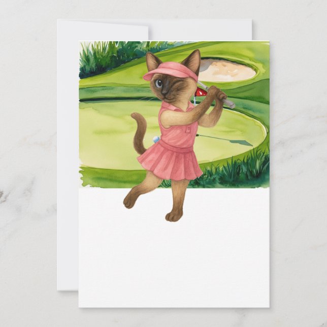 Golfer Cat  tournament Invitation (Front)