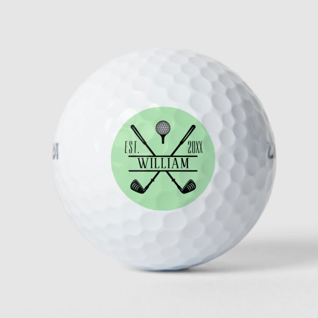 Golfer Cross Club Golf Balls (Front)