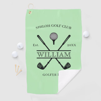 Golfer Cross Club Golf Towel