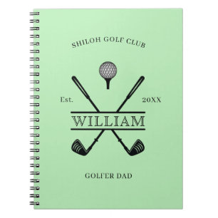 Golfer Cross Club Progress Log Notebook